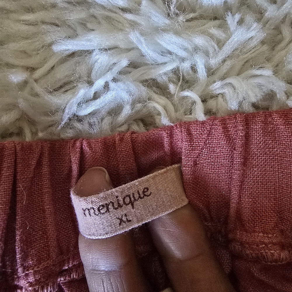 MENIQUE Pink Sleeveless Top‎ and Skirt Set 100% Linen Size XL - Picture 11 of 13